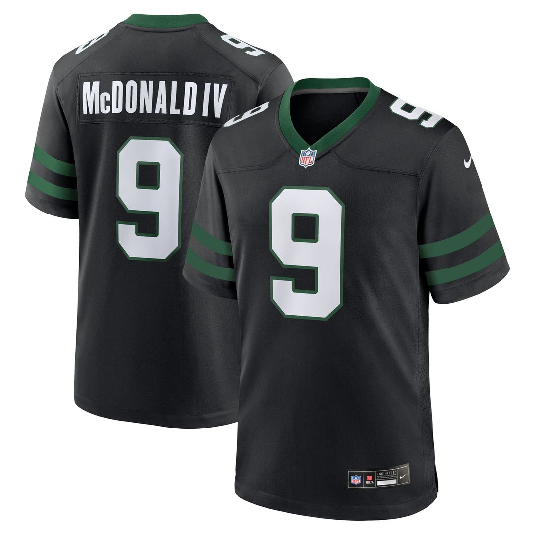 Will McDonald IV New York Jets Nike Alternate Game Jersey - Legacy Black