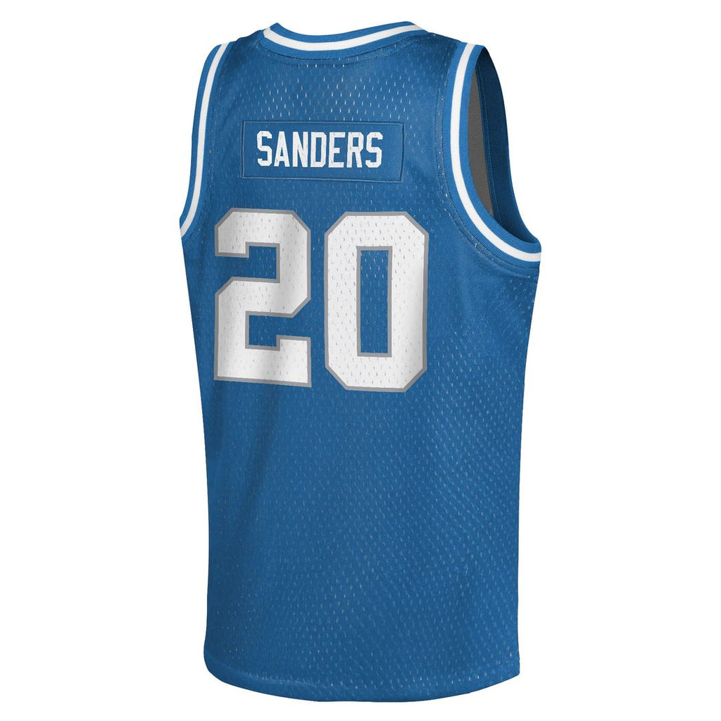 Barry Sanders Detroit Lions Mitchell & Ness Youth Retired Player NFL Basketball Fashion Jersey - Blue