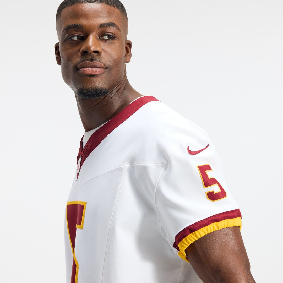 Jayden Daniels Washington Commanders Nike Alternate 2 Super Bowl Era Vapor F.U.S.E. Elite Jersey - White