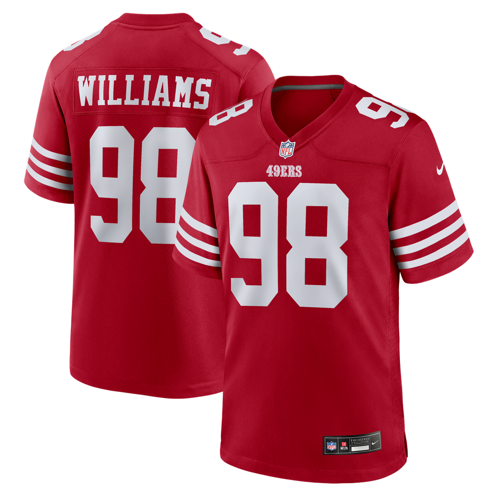 Mykel Williams San Francisco 49ers Nike Team Game Jersey -  Scarlet