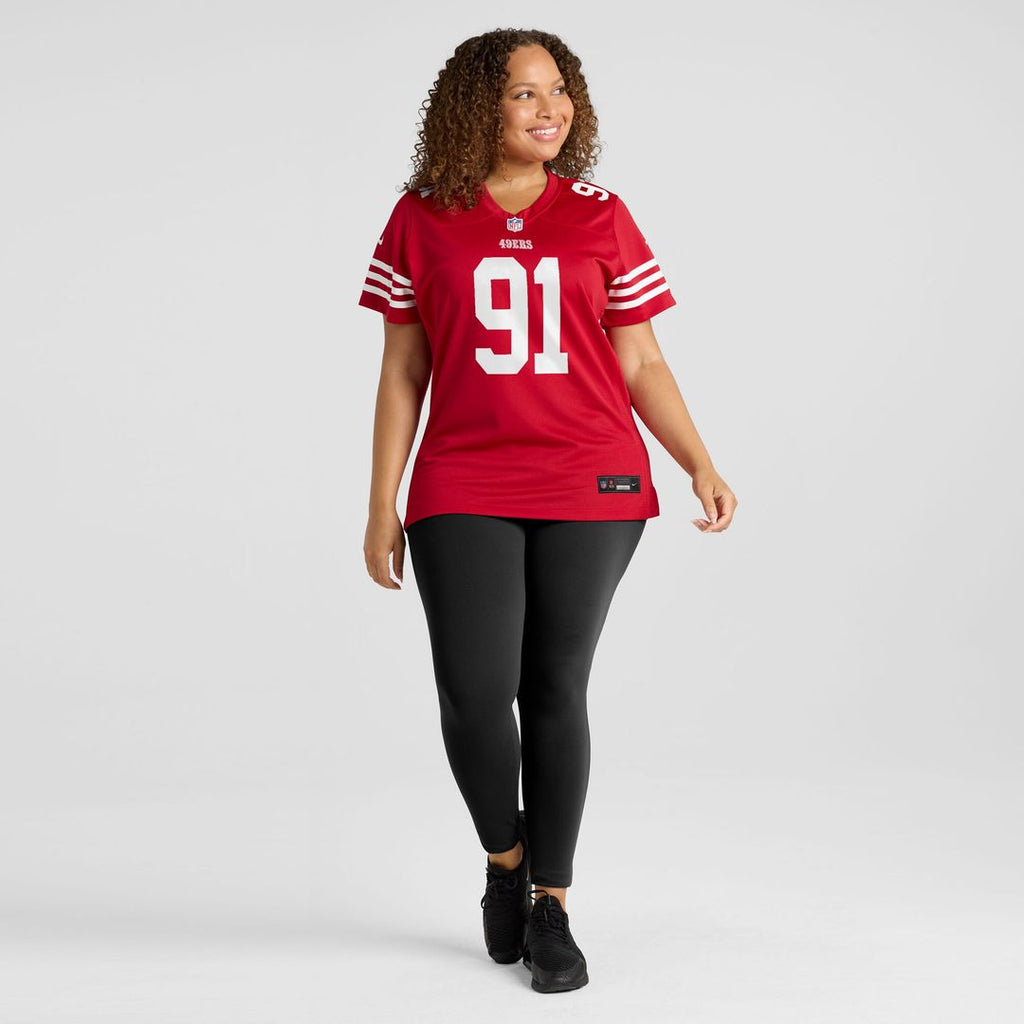 Sam Okuayinonu San Francisco 49ers Nike Women's Team Game Jersey -  Scarlet