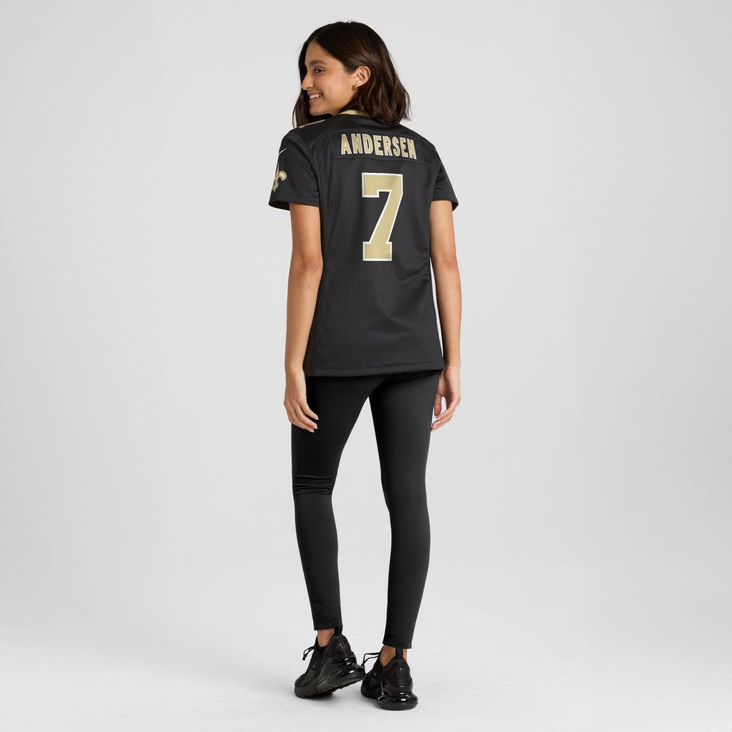 Morten Andersen New Orleans Saints Nike Women's Game Retired Player Jersey - Black