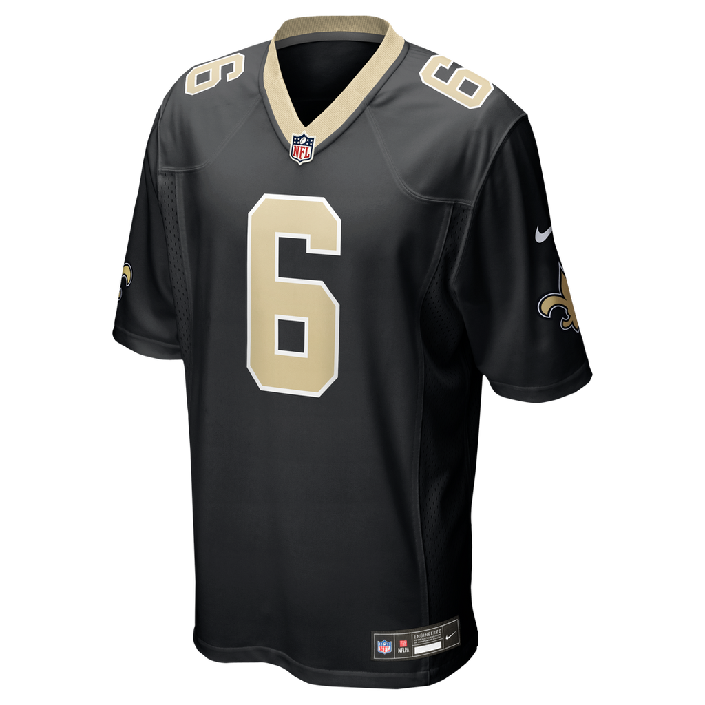 Tyler Shough New Orleans Saints Nike Game Jersey - Black