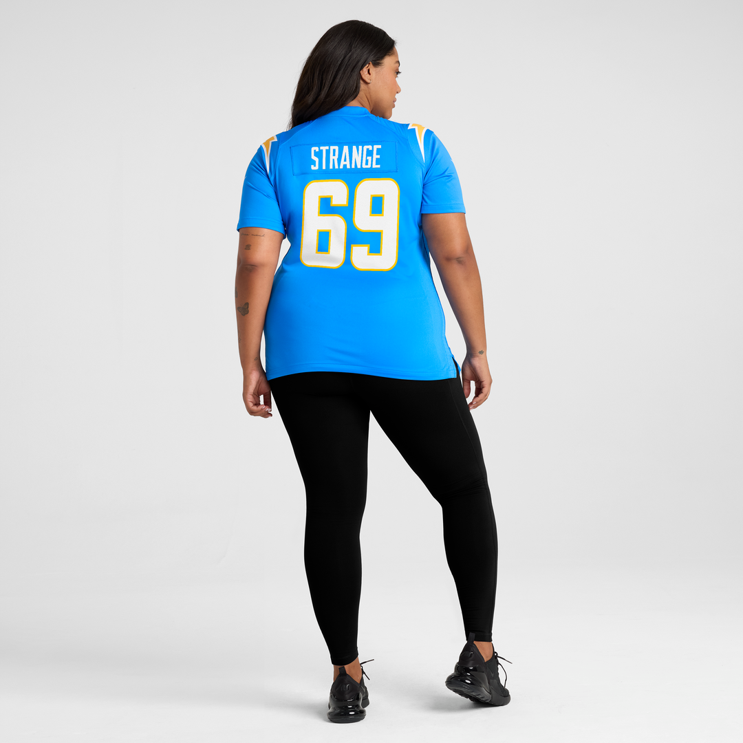 Cole Strange Los Angeles Chargers Nike Women's Team Game Jersey -  Powder Blue