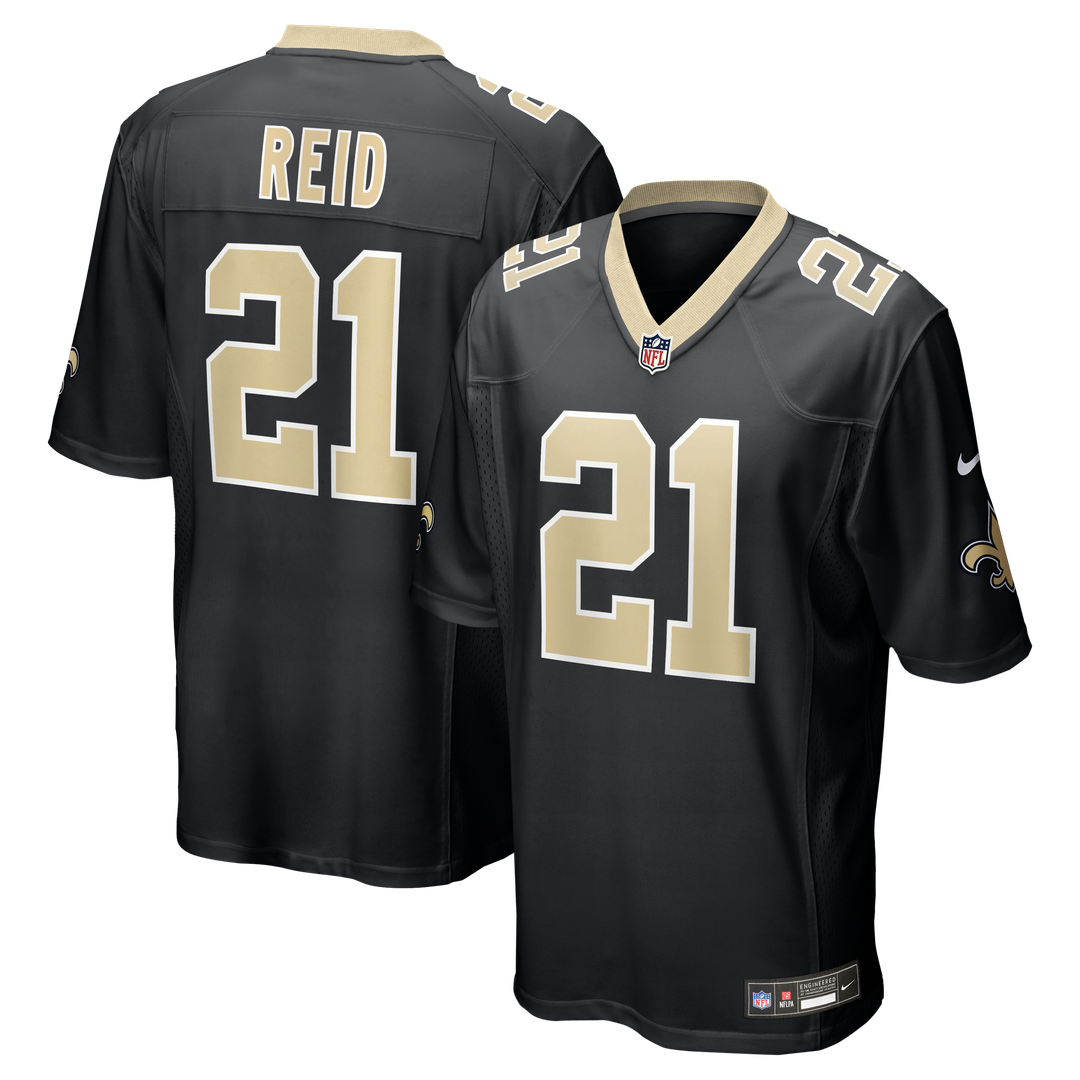 Justin Reid New Orleans Saints Nike Team Game Jersey -  Black