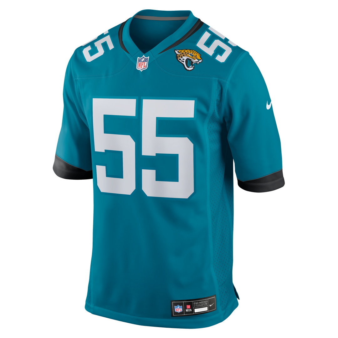 Chuma Edoga Jacksonville Jaguars Nike Team Game Jersey -  Teal