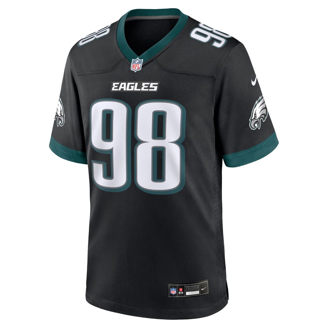 Jalen Carter Philadelphia Eagles Nike Alternate Game Player Jersey - Black