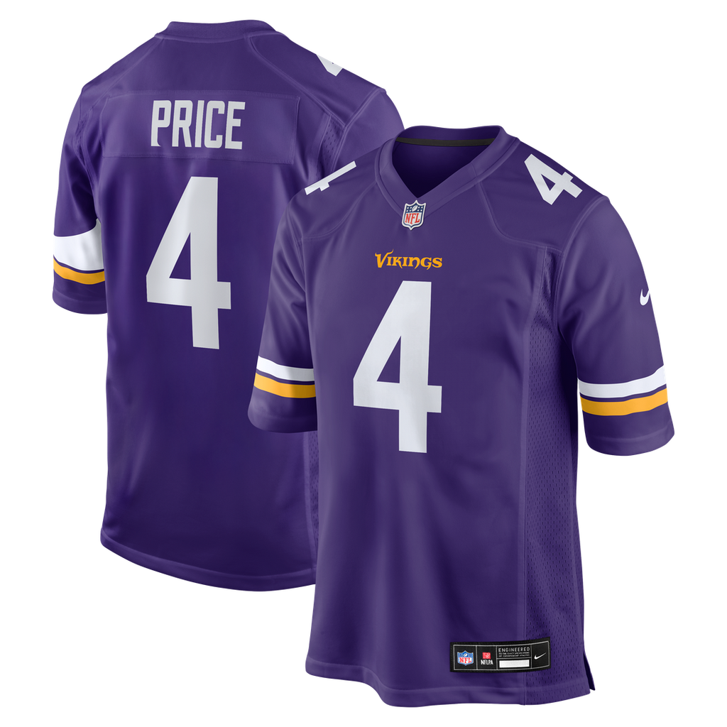 Myles Price Minnesota Vikings Nike Team Game Jersey -  Purple