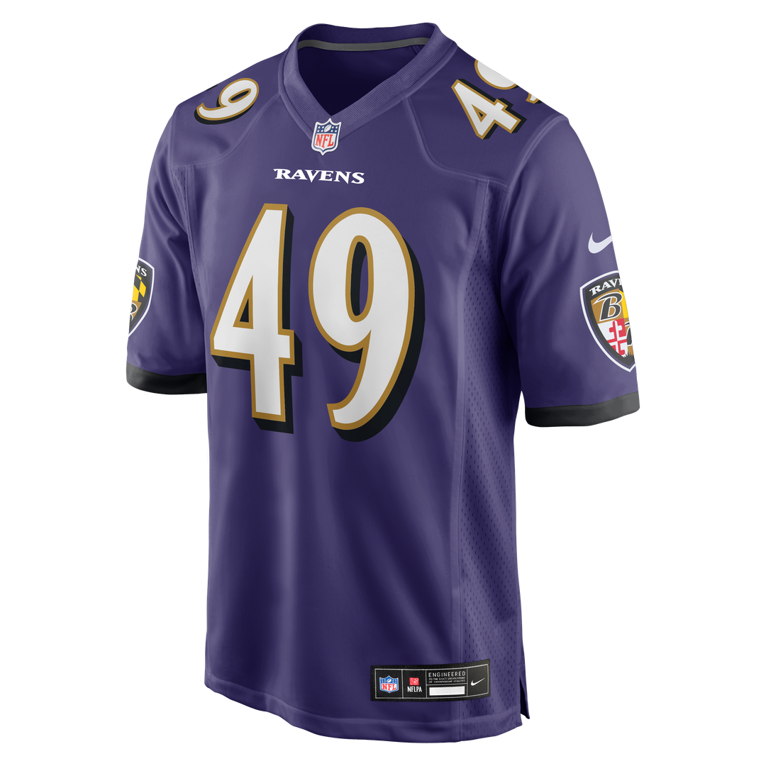 Jay Higgins IV Baltimore Ravens Nike Team Game Jersey -  Purple
