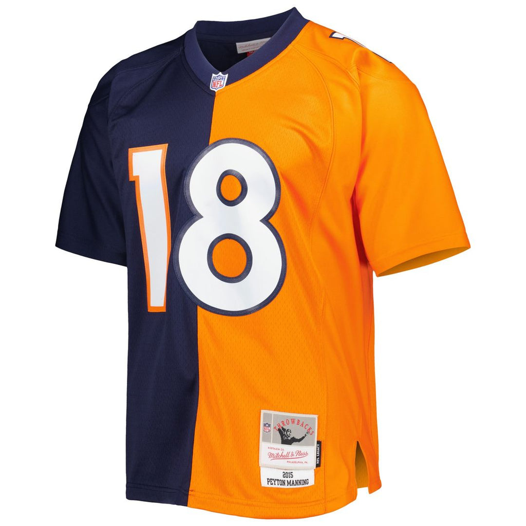Peyton Manning Denver Broncos Mitchell & Ness 2015 Split Legacy Replica Jersey - Navy/Orange