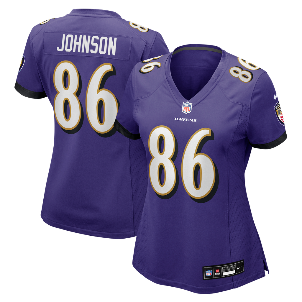 Cornelius Johnson Baltimore Ravens Nike Women's Team Game Jersey -  Purple