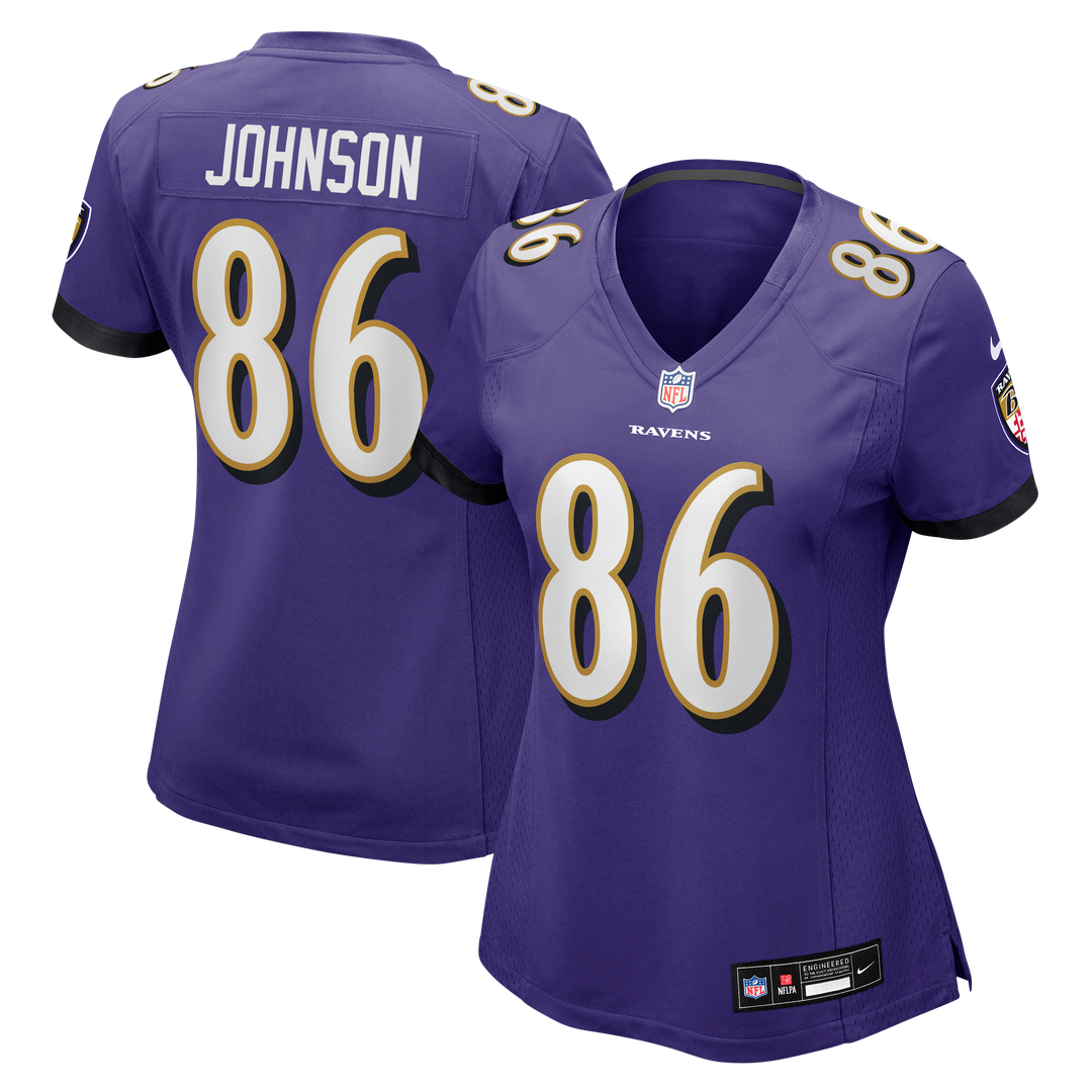 Cornelius Johnson Baltimore Ravens Nike Women's Team Game Jersey -  Purple