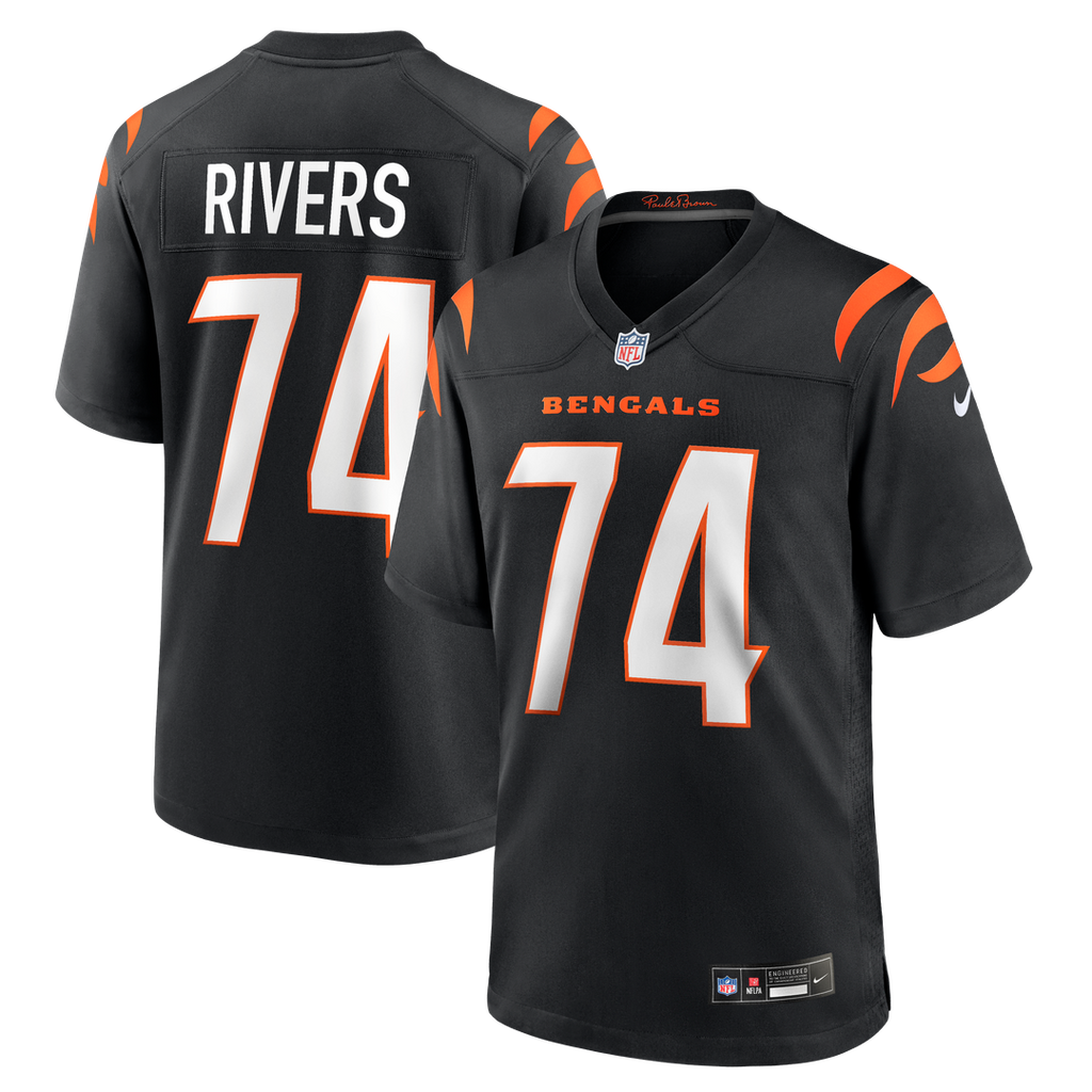 Jalen Rivers Cincinnati Bengals Nike Team Game Jersey -  Black