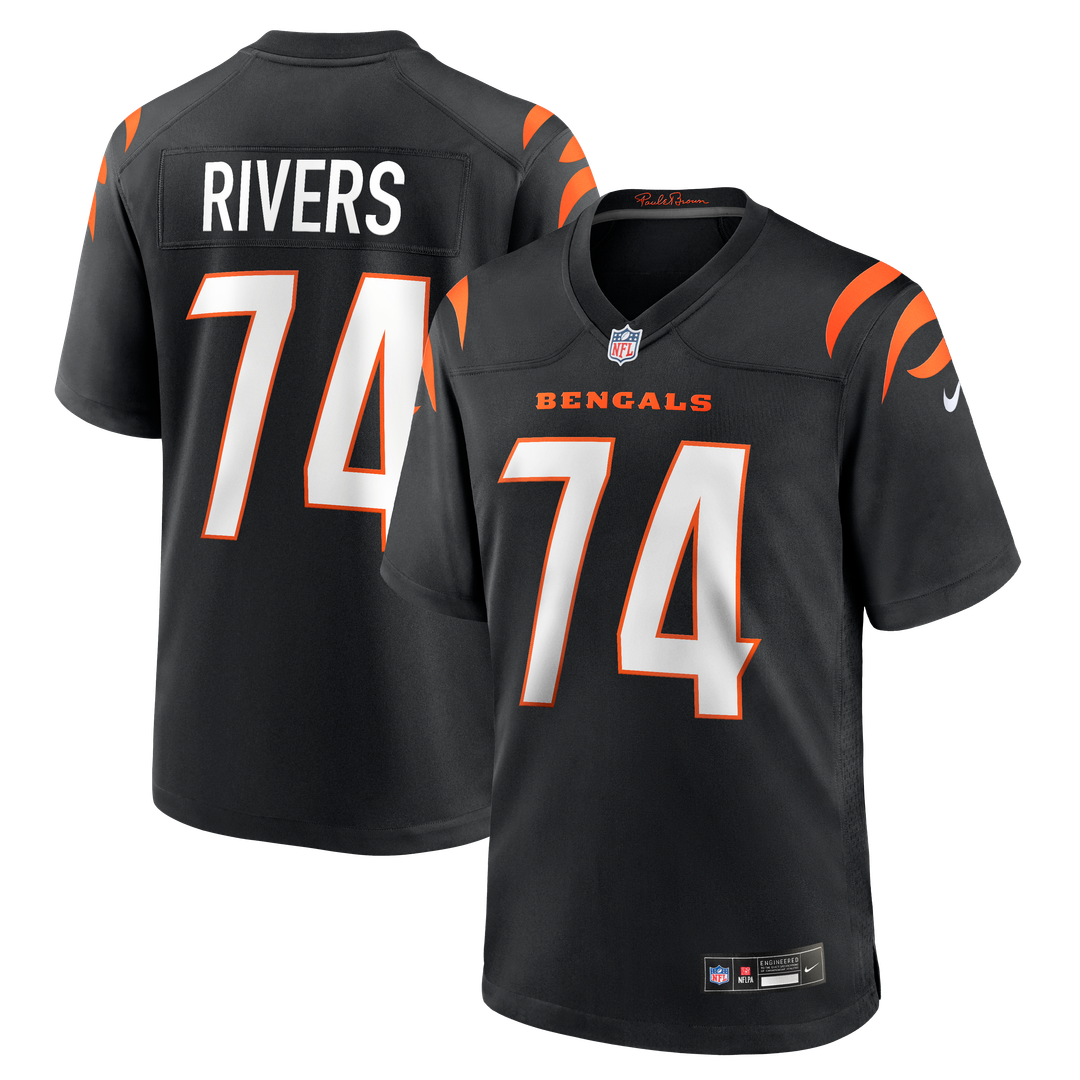 Jalen Rivers Cincinnati Bengals Nike Team Game Jersey -  Black