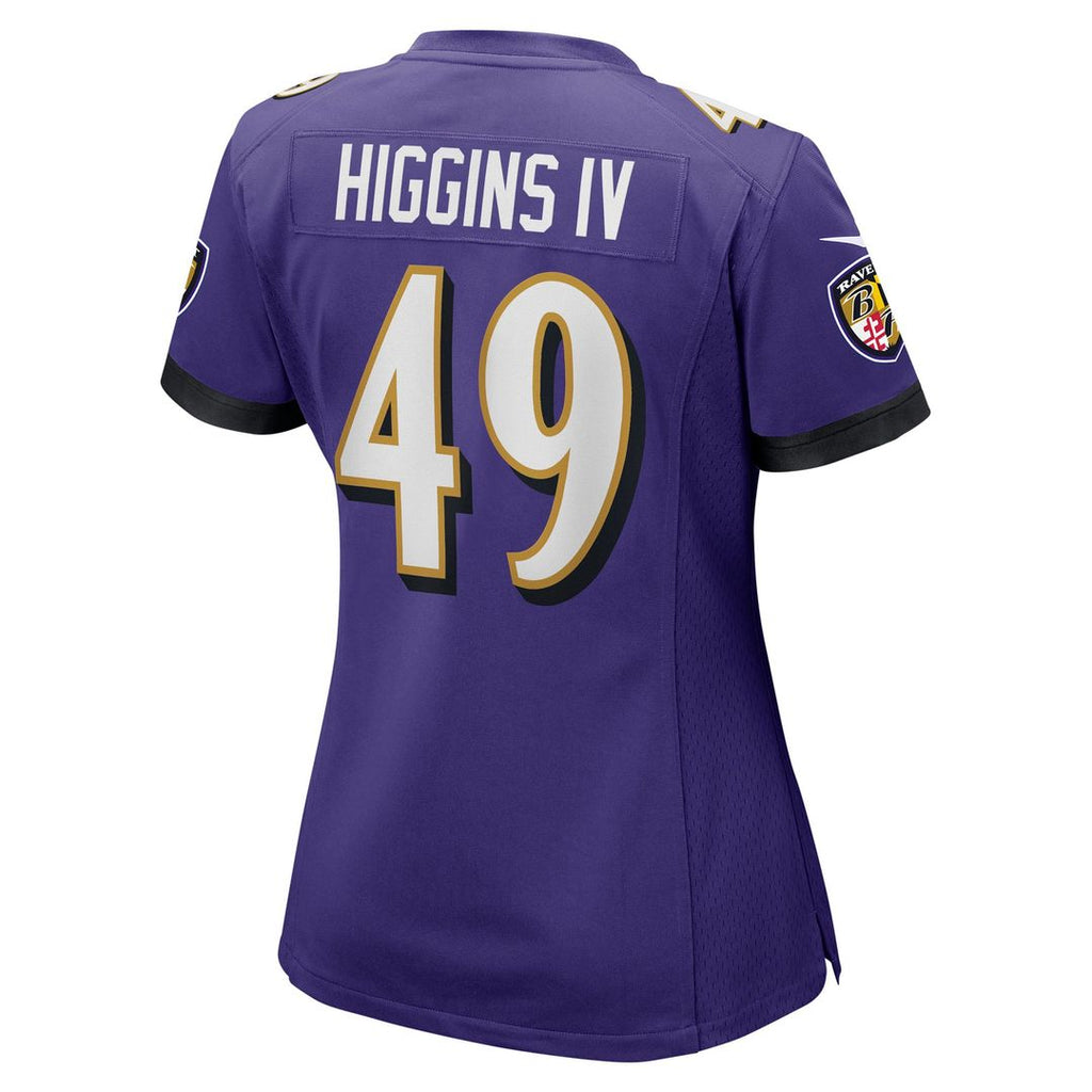 Jay Higgins IV Baltimore Ravens Nike Women's Team Game Jersey -  Purple