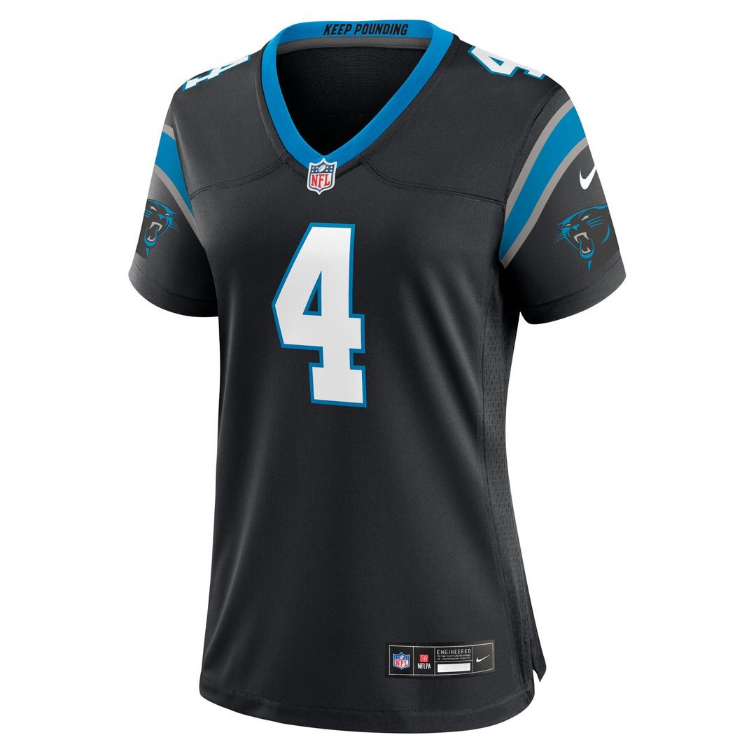 Tetairoa McMillan Carolina Panthers Nike Women's Team Game Jersey -  Black