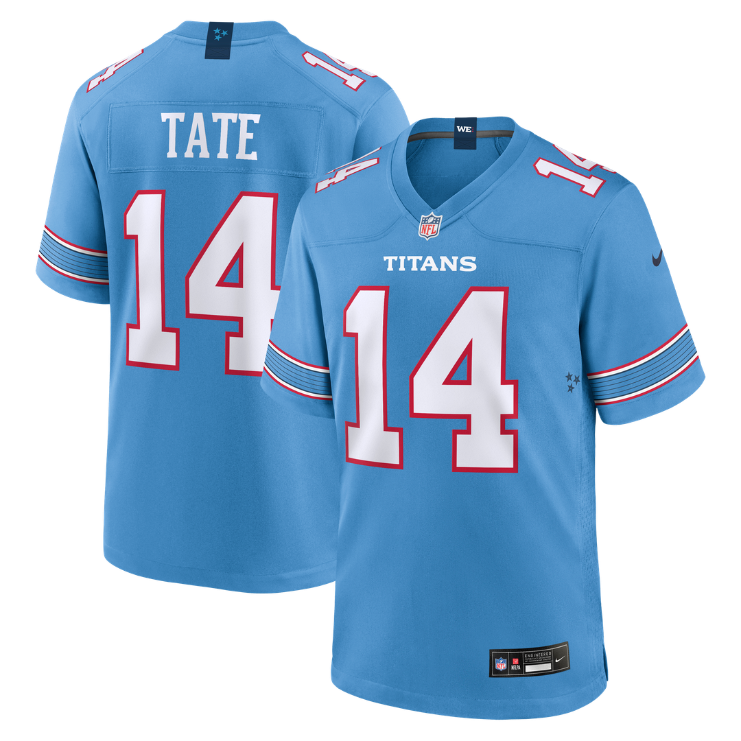 Carnell Tate Tennessee Titans Nike 2026 NFL Draft First Round Pick No. 4 Team Game Jersey - Light Blue