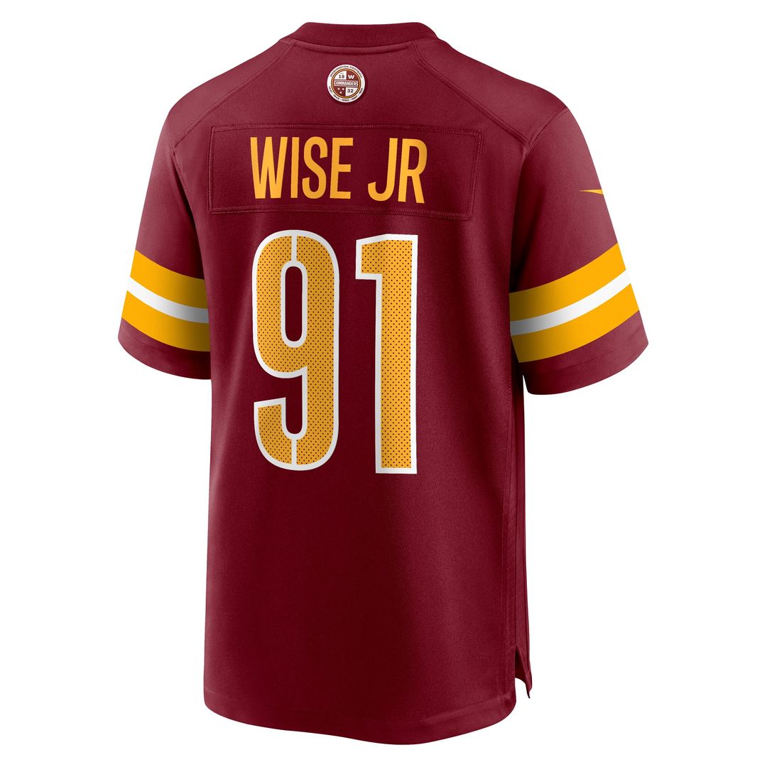 Deatrich Wise Jr. Washington Commanders Nike Team Game Jersey -  Burgundy