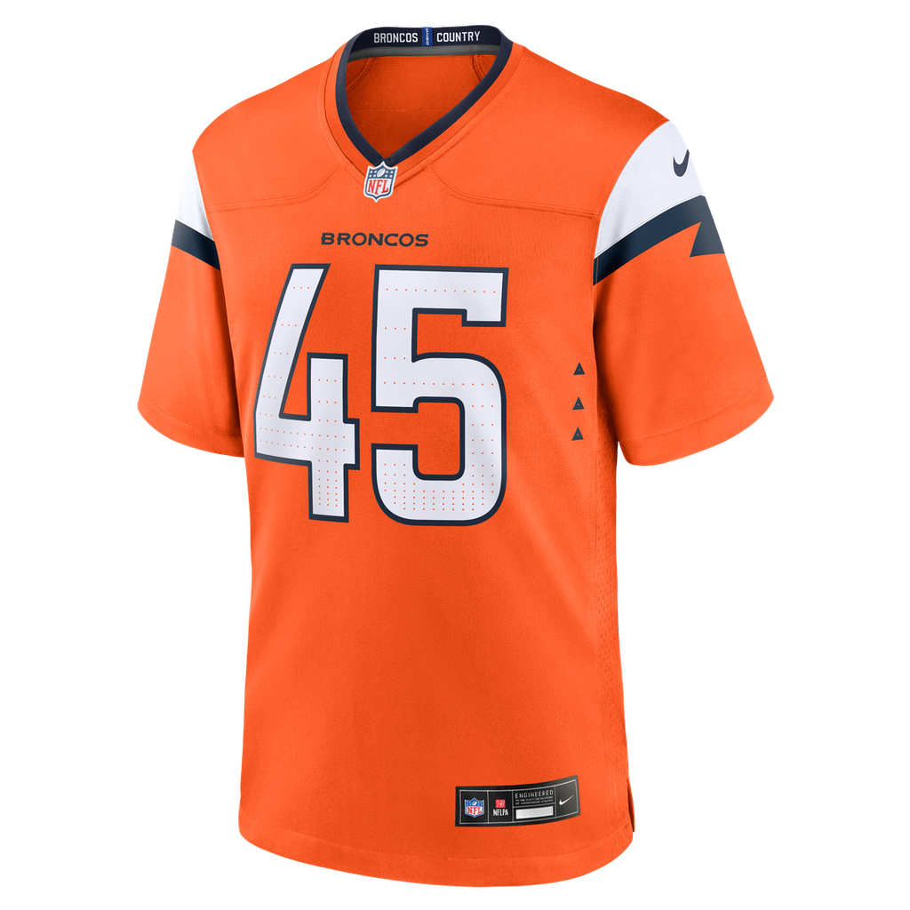 Nate Adkins Denver Broncos Nike Team Game Jersey -  Orange