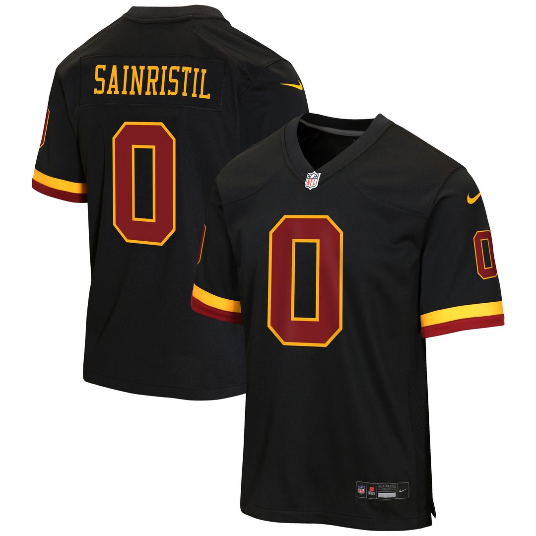 Mike Sainristil Washington Commanders Nike Youth Hail Raiser Alternate Game Jersey - Black