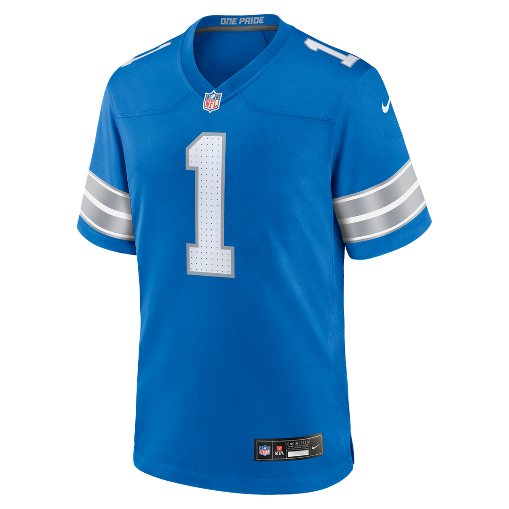 Number 1 Dad Detroit Lions Nike Game Jersey - Blue