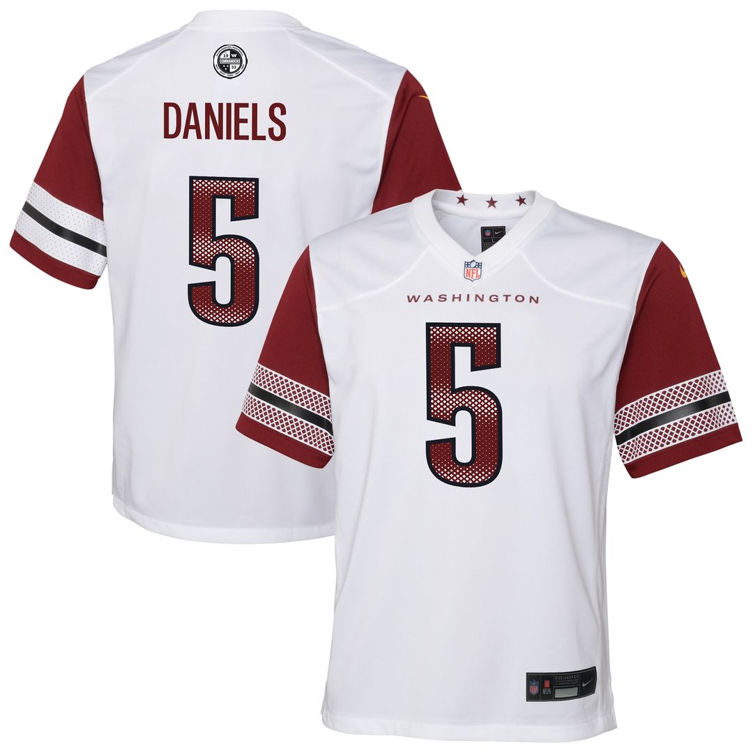 Jayden Daniels Washington Commanders Nike Youth Game Jersey - White