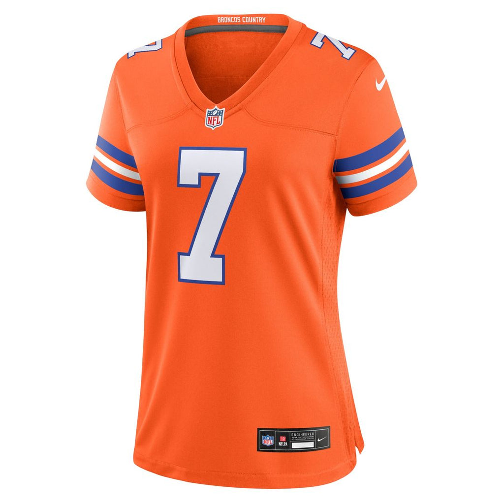 John Elway Denver Broncos Nike Women's Mile High Collection 1977 Throwback Player Game Jersey - Orange