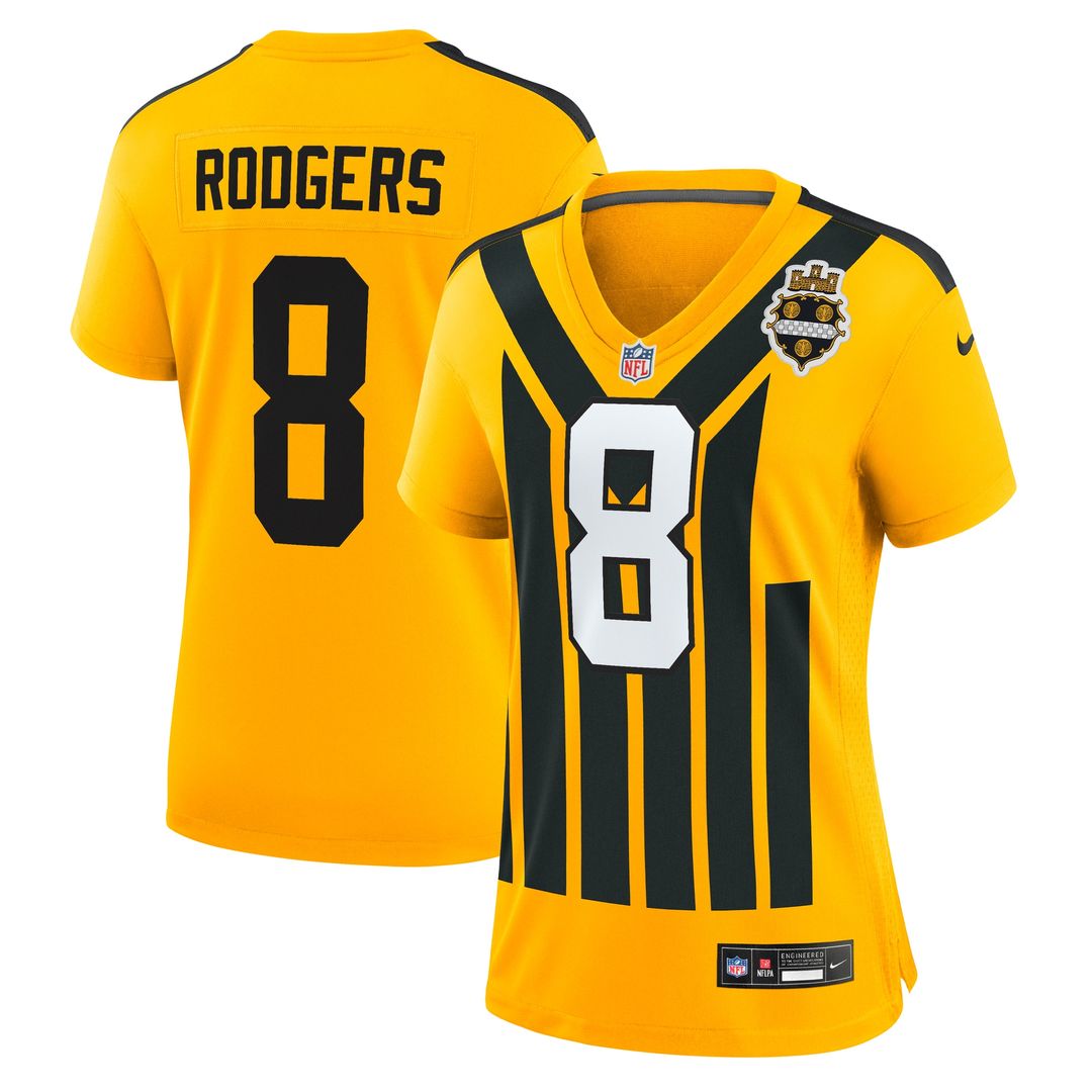 Aaron Rodgers Pittsburgh Steelers Nike Women's Alternate 1933 Throwback Game Jersey - Gold