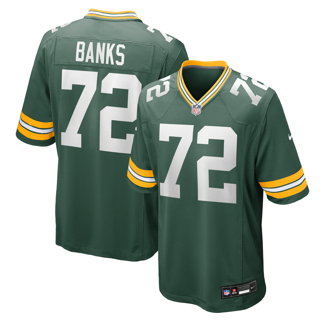 Brant Banks Green Bay Packers Nike Team Game Jersey -  Green