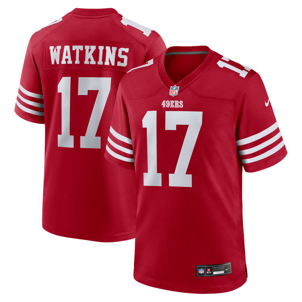 Jordan Watkins San Francisco 49ers Nike Team Game Jersey -  Scarlet