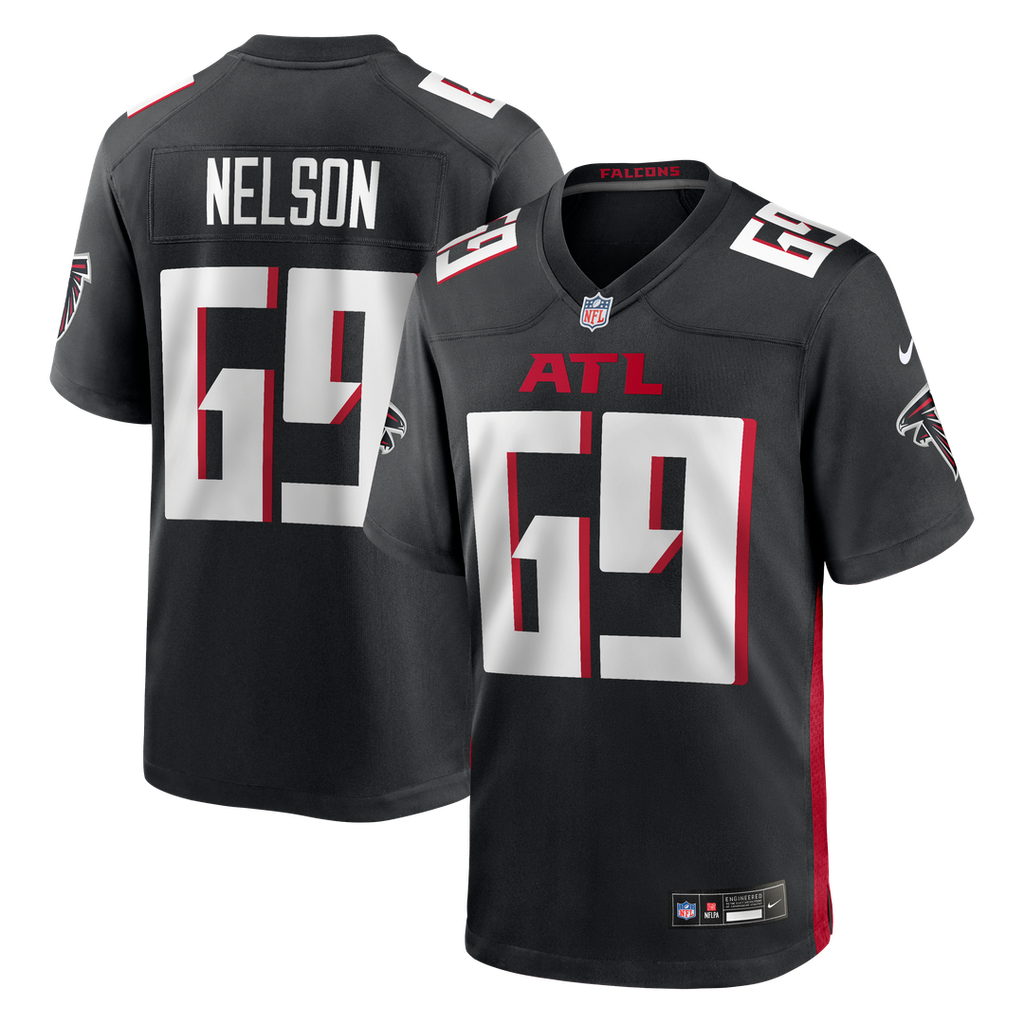 Jack Nelson Atlanta Falcons Nike Team Game Jersey -  Black