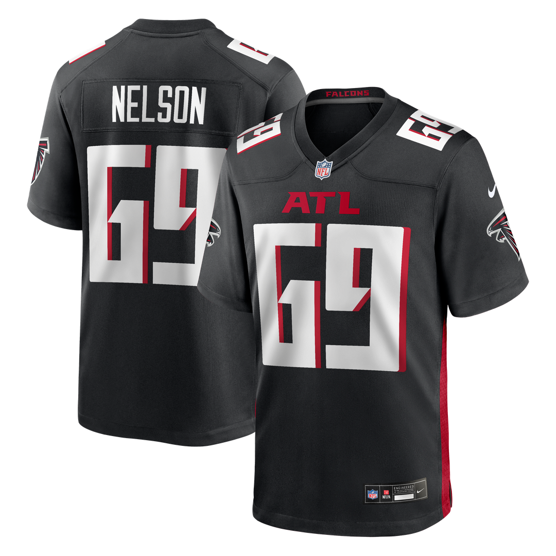 Jack Nelson Atlanta Falcons Nike Team Game Jersey -  Black