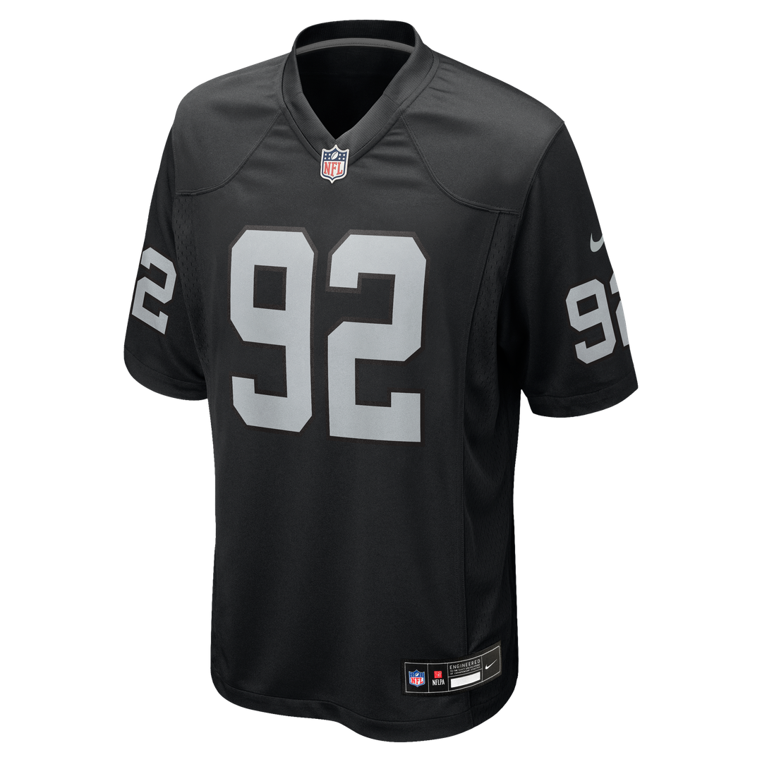 JJ Pegues Las Vegas Raiders Nike Team Game Jersey -  Black