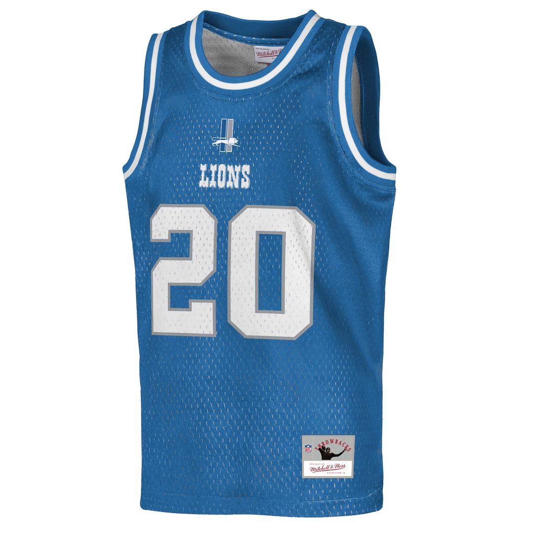 Barry Sanders Detroit Lions Mitchell & Ness Youth Retired Player NFL Basketball Fashion Jersey - Blue
