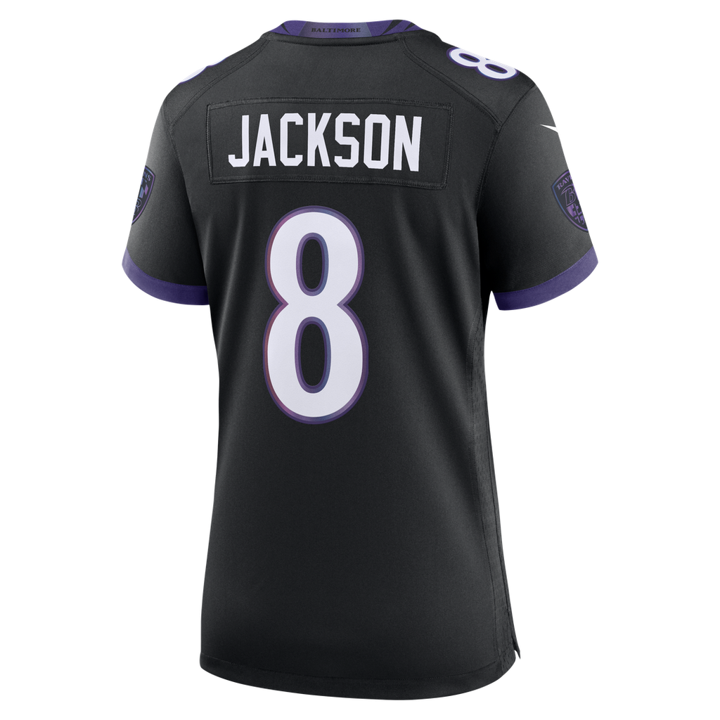 Lamar Jackson Baltimore Ravens Nike Women's Alternate Game Jersey - Black