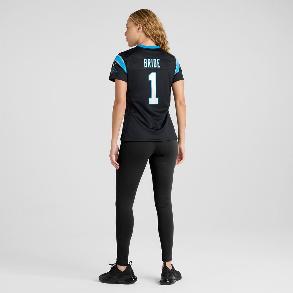 Number 1 Bride Carolina Panthers Nike Women's Game Jersey - Black