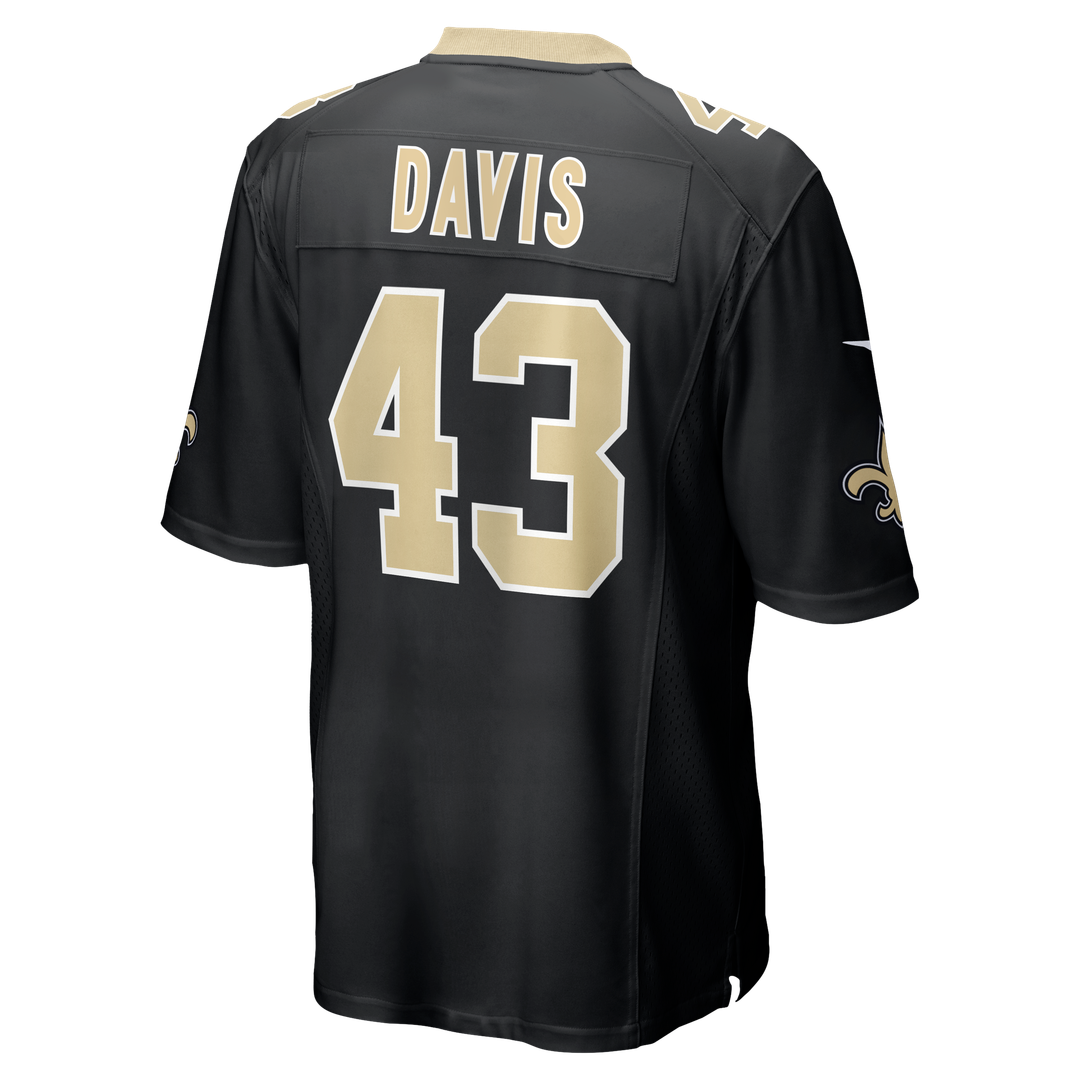 Michael Davis New Orleans Saints Nike Team Game Jersey -  Black