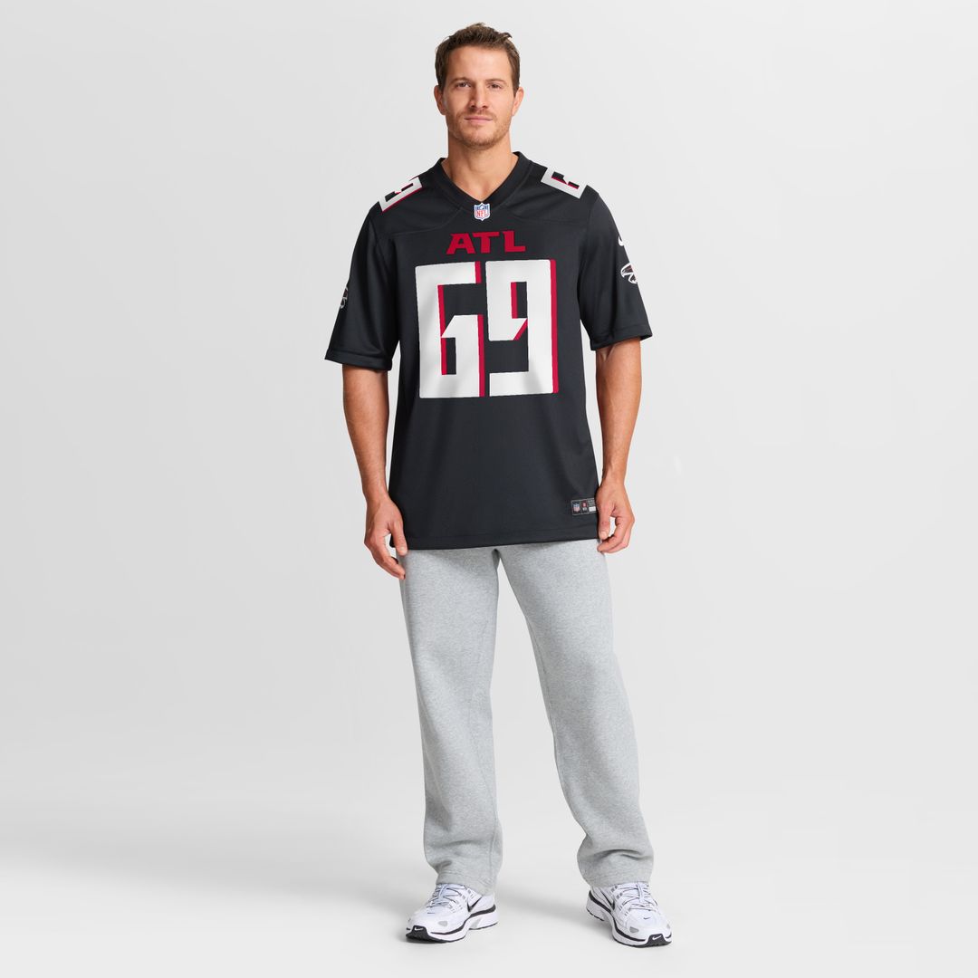 Jack Nelson Atlanta Falcons Nike Team Game Jersey -  Black