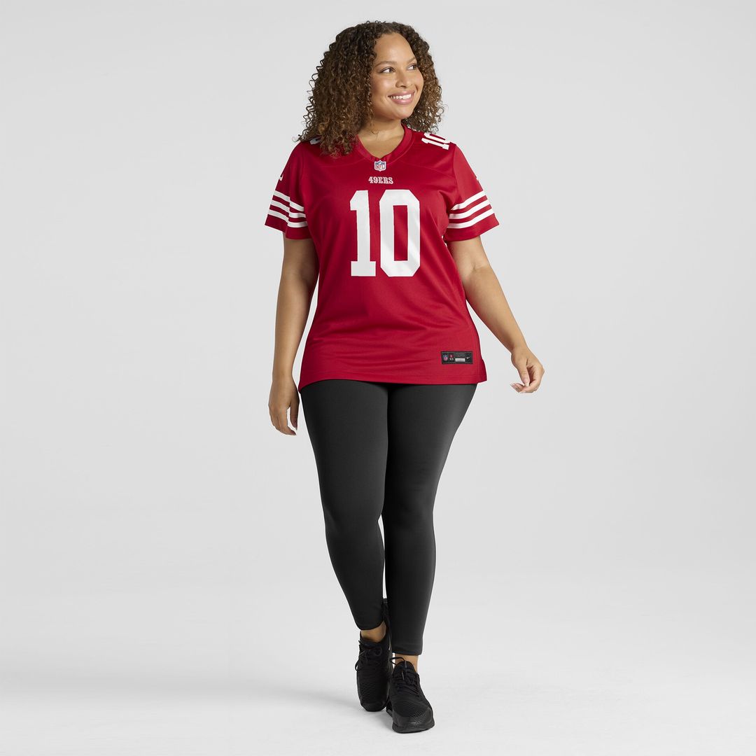 Mac Jones San Francisco 49ers Nike Women's Team Game Jersey -  Scarlet