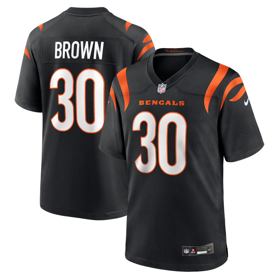 Chase Brown Cincinnati Bengals Nike Team Game Jersey -  Black