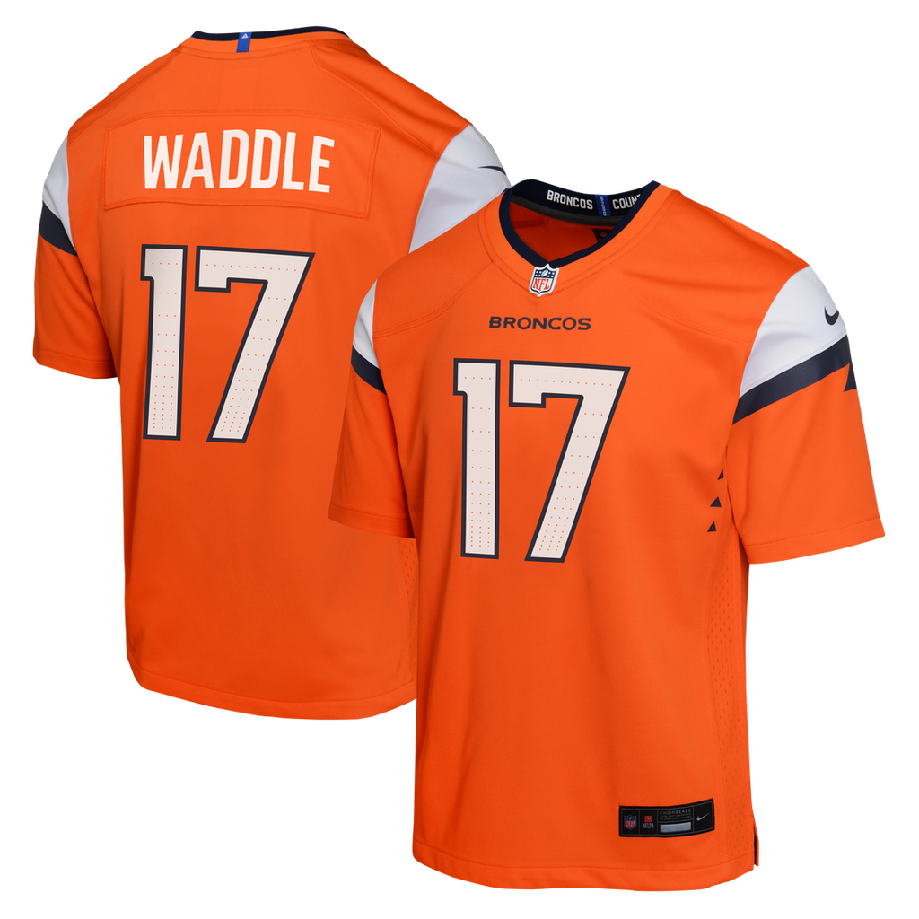 Jaylen Waddle Denver Broncos Nike Youth Game Jersey - Orange
