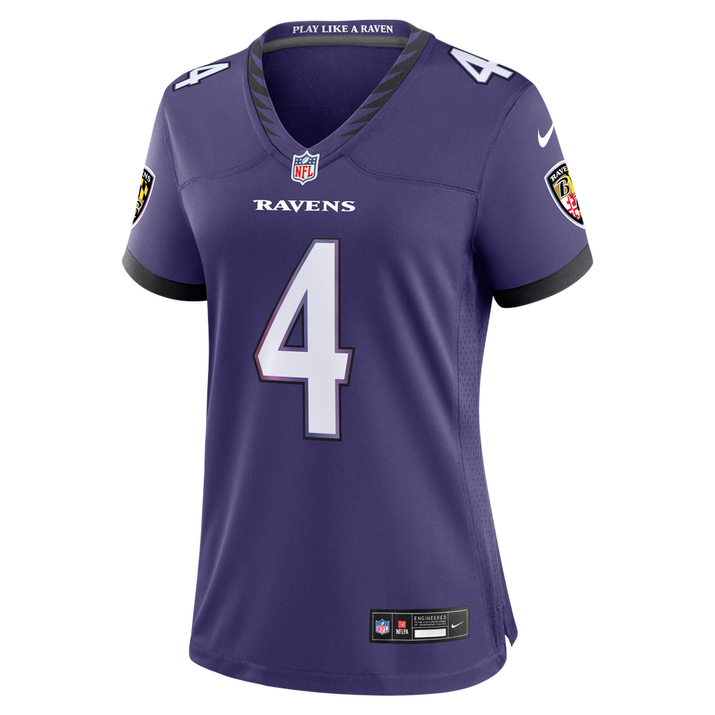 Zay Flowers Baltimore Ravens Nike Women's Alternate Game Jersey - Black
