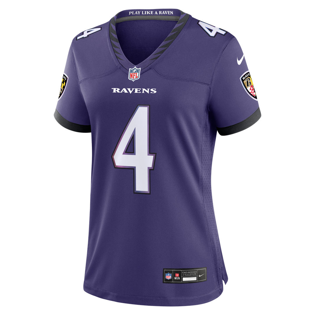 Zay Flowers Baltimore Ravens Nike Women's Alternate Game Jersey - Black