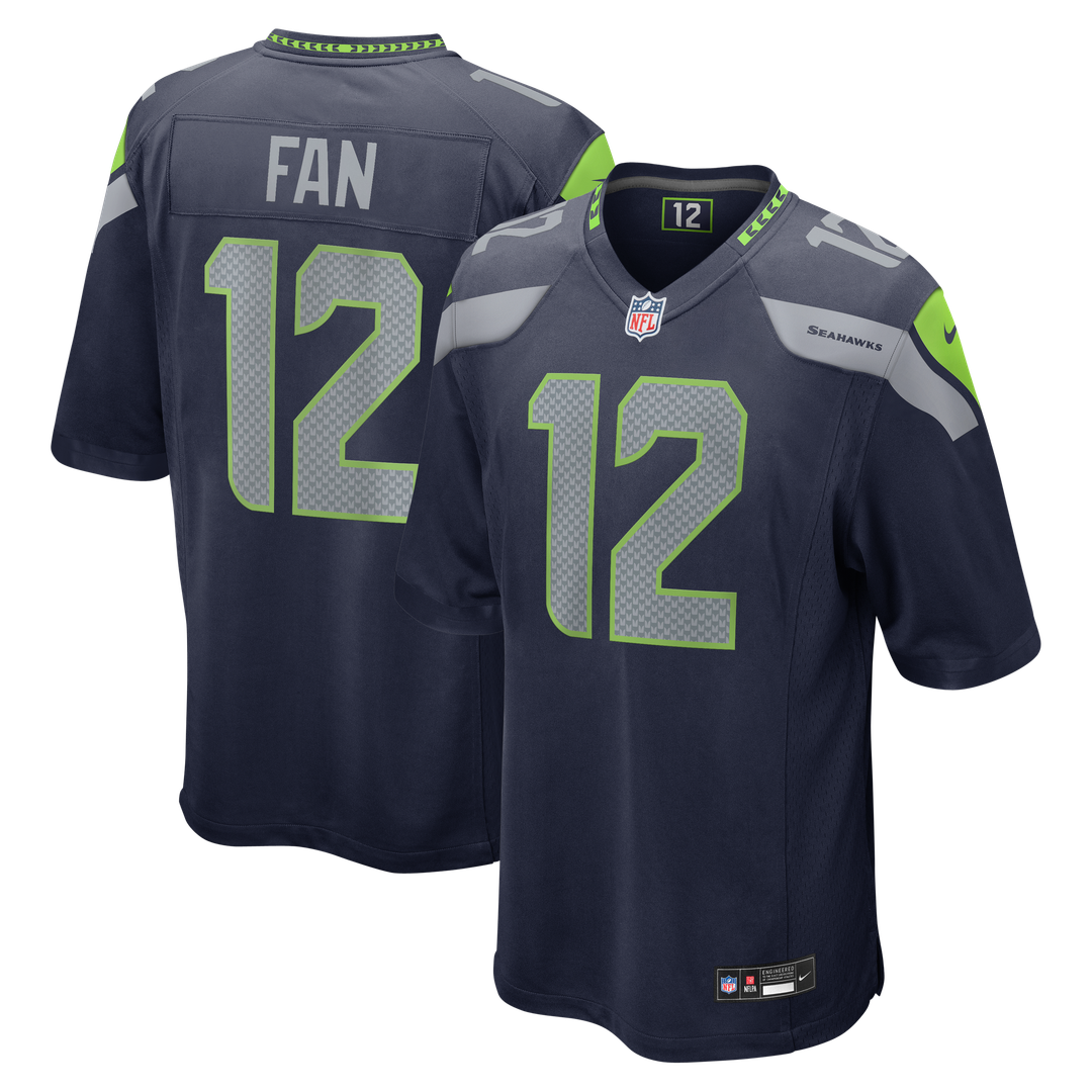 12s Seattle Seahawks Nike Team Game Jersey -  College Navy