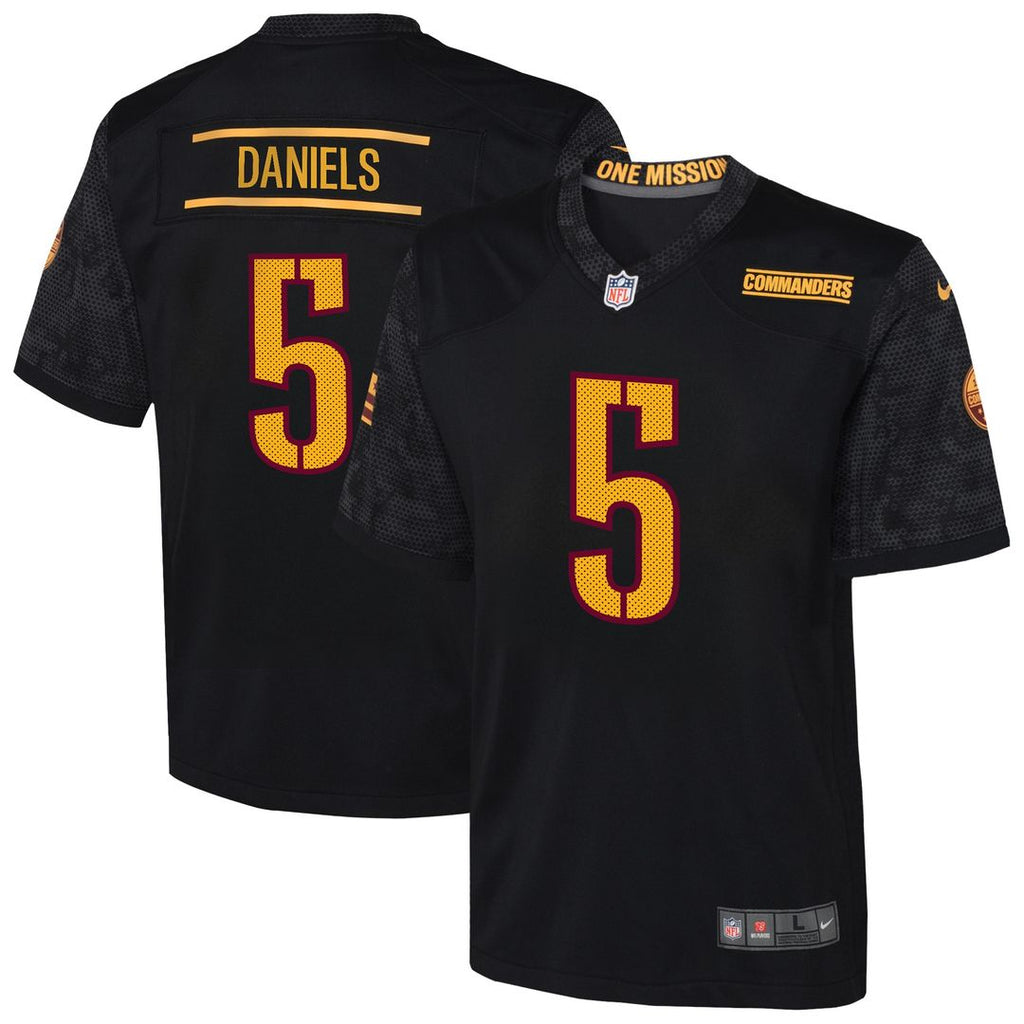 Jayden Daniels Washington Commanders Nike Youth Alternate Game Jersey - Black