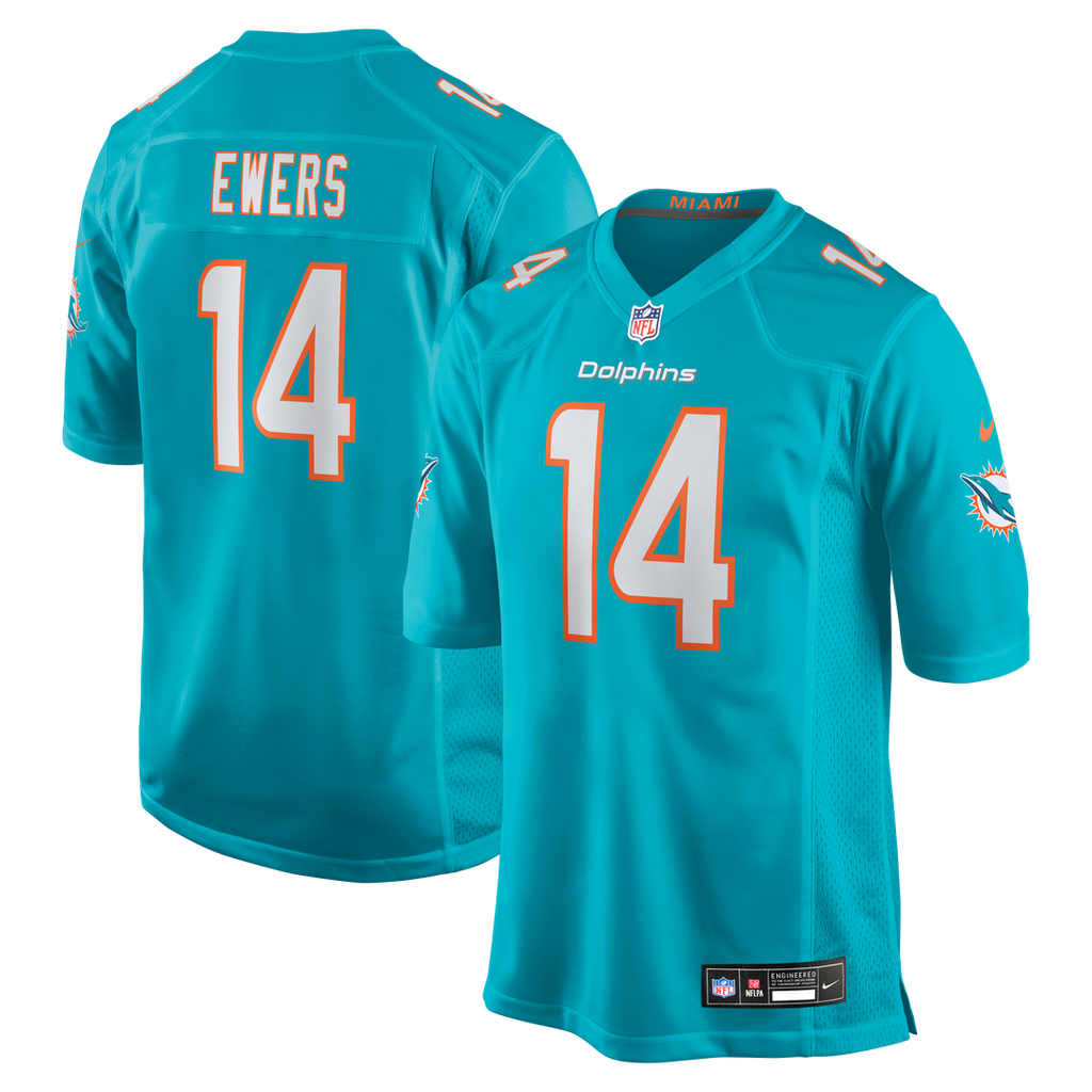 Quinn Ewers Miami Dolphins Nike Team Game Jersey -  Aqua