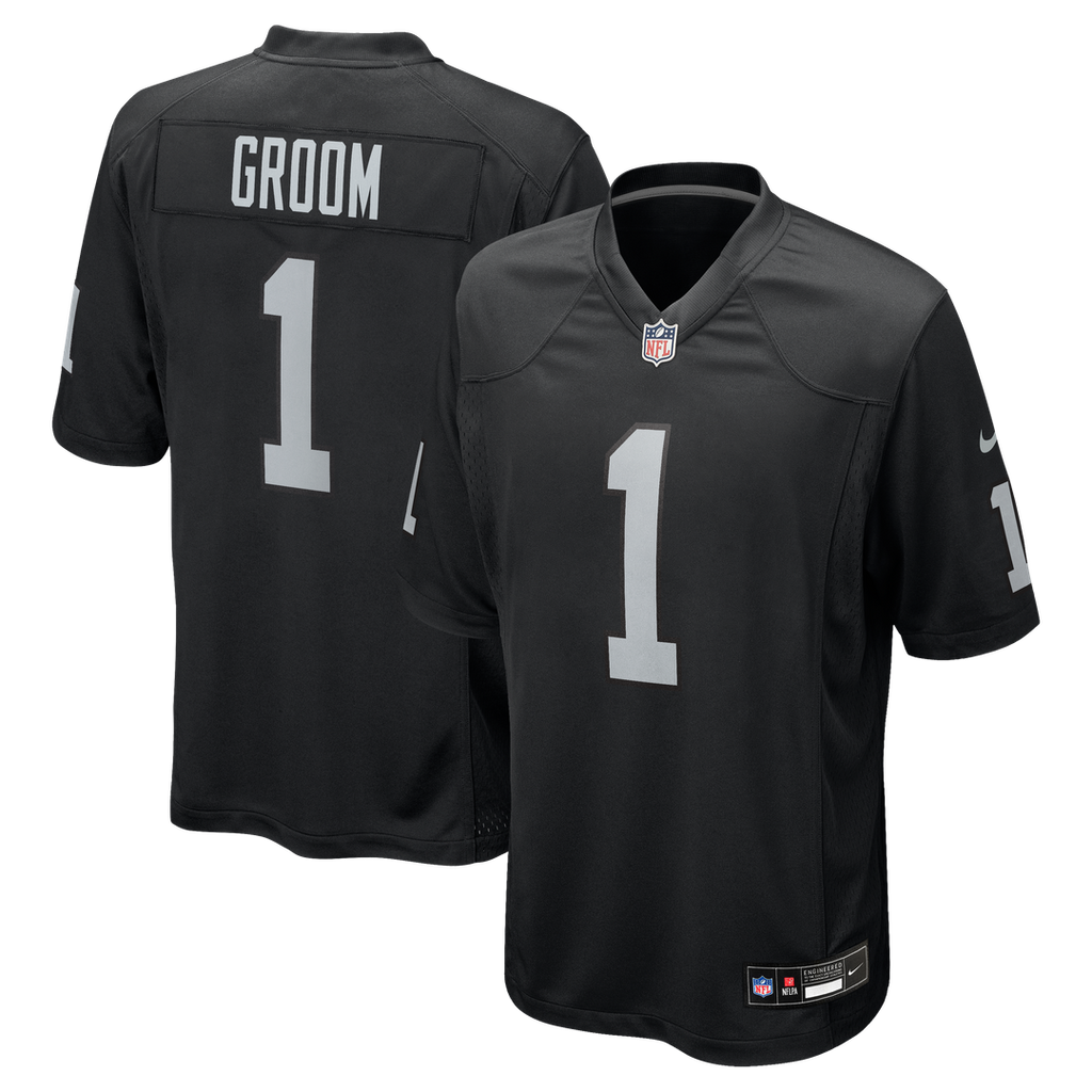 Number 1 Groom Las Vegas Raiders Nike Game Jersey - Black