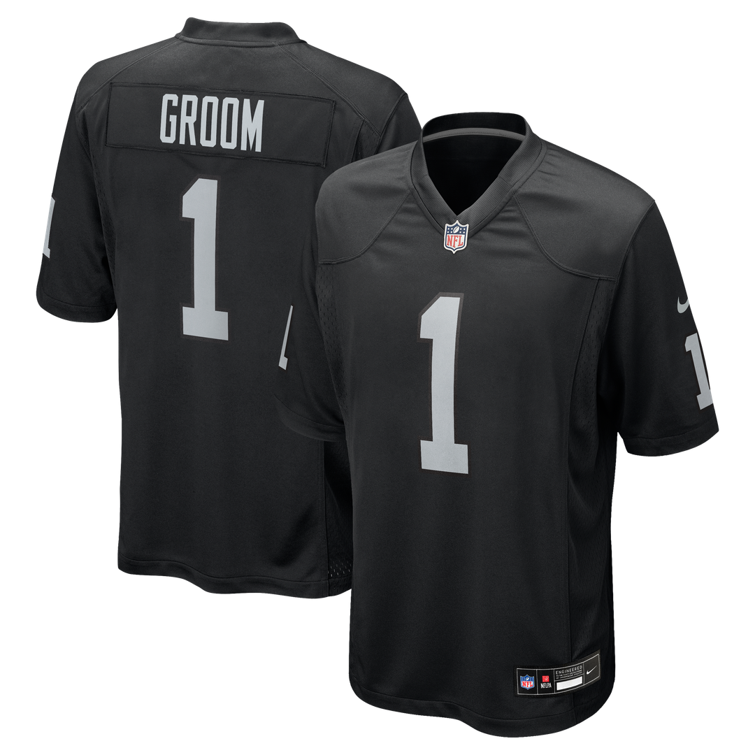 Number 1 Groom Las Vegas Raiders Nike Game Jersey - Black