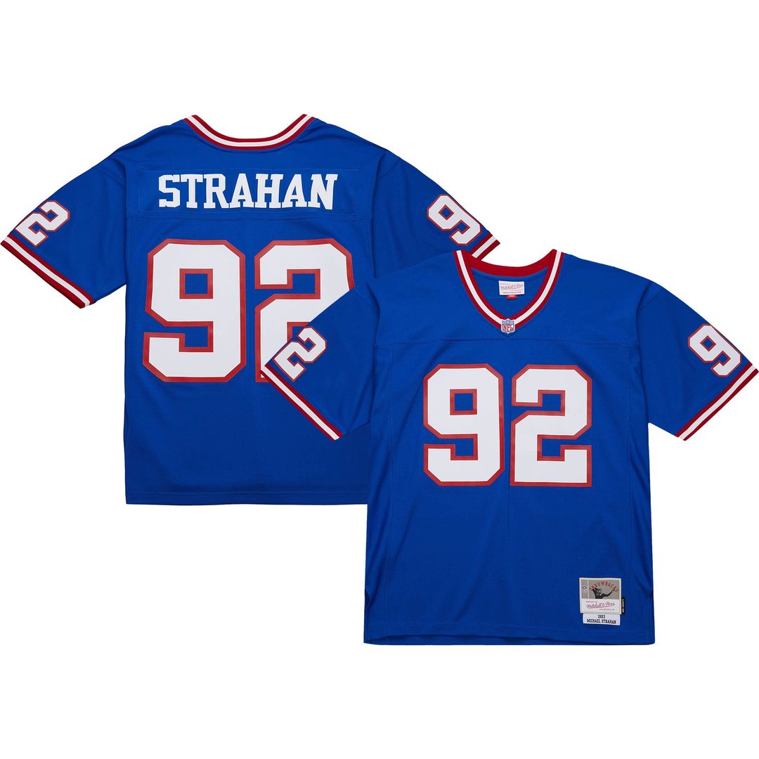 Michael Strahan New York Giants Mitchell & Ness Big & Tall 1993 Retired Player Replica Jersey - Royal