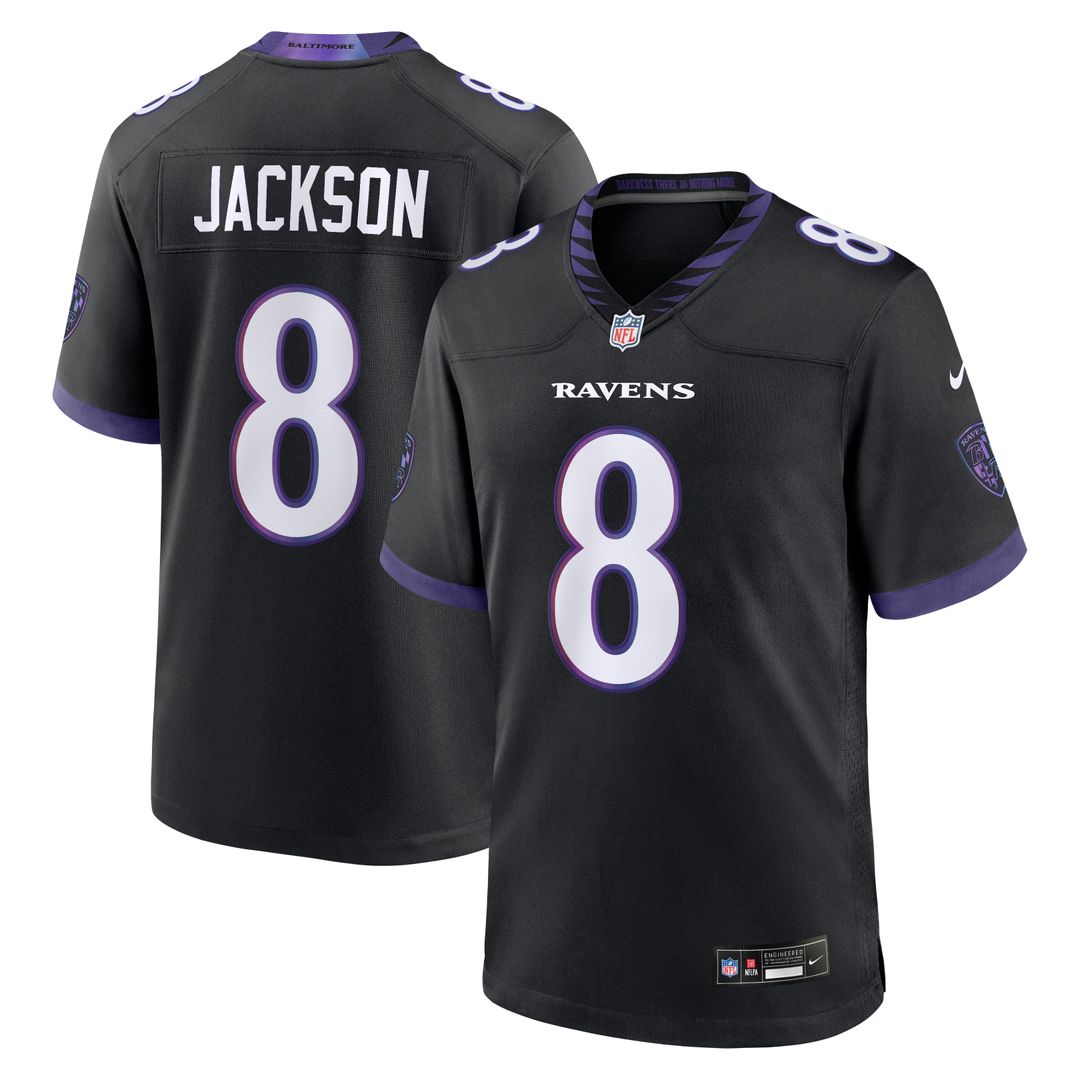Lamar Jackson Baltimore Ravens Nike Alternate Game Jersey - Black